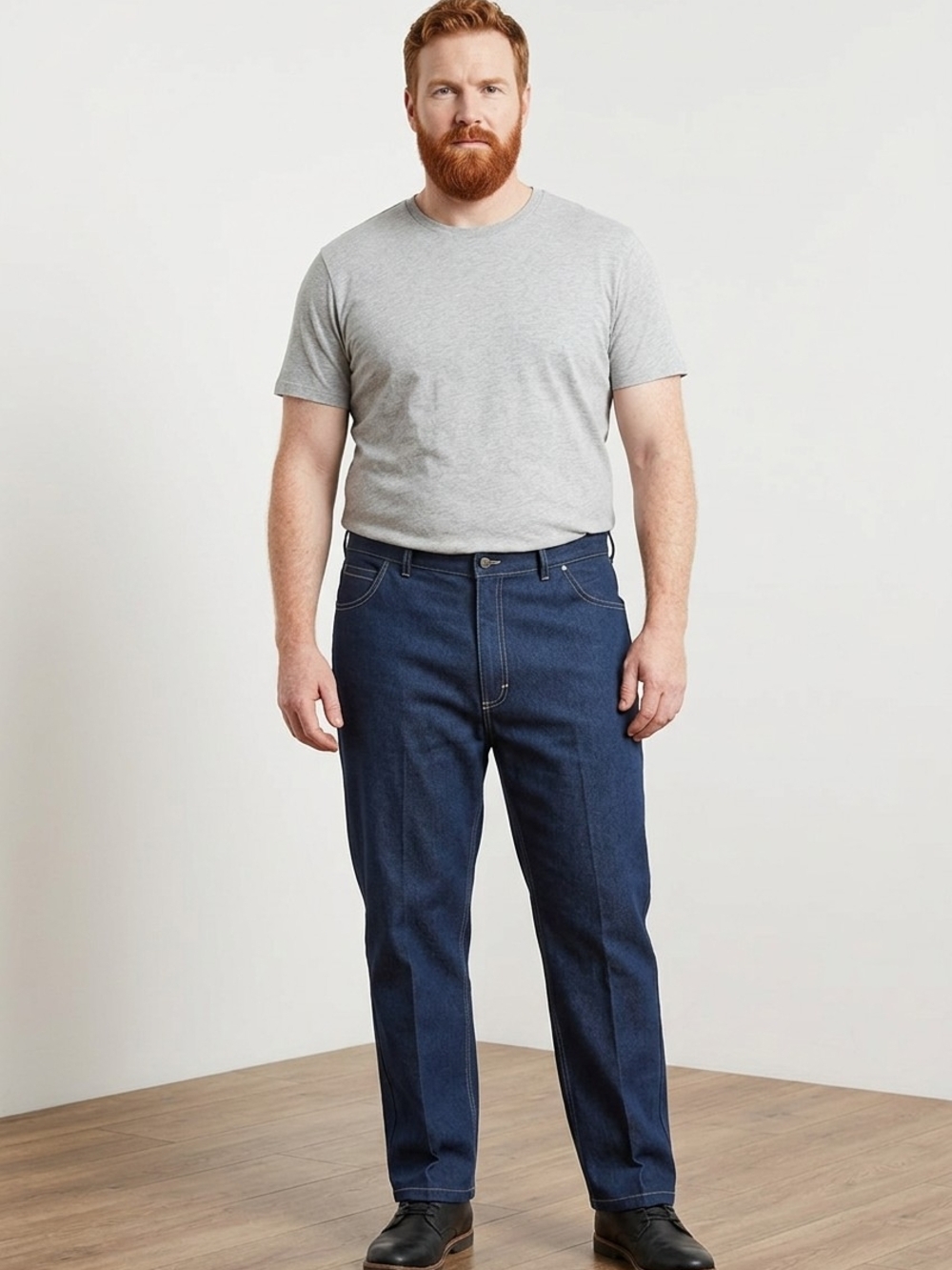 NWT Haband Men's Straight Fit-Forever StretchyJeans With Expanding Waist Sz 40M